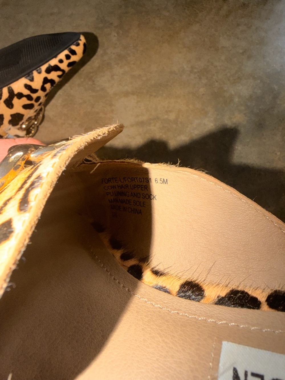 Steve Madden Leopard-Print Pointed Mule with Gold Chain - Size 6.5 - NWOT - Picture 9 of 15